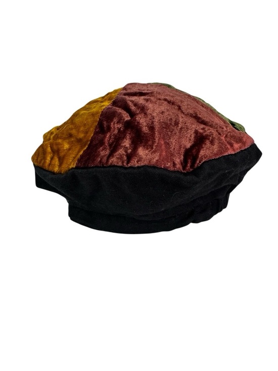 LE CHATEAU VELVET PATCHWORK BERET HAT WOMENS - Picture 6 of 8